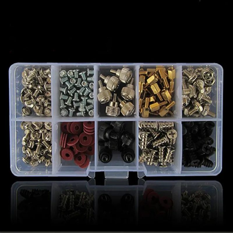 

228PCS Accessories DIY For Motherboard Mounting Hardware Screws Repair Tool Hard Disk Computer For PC With Case Set