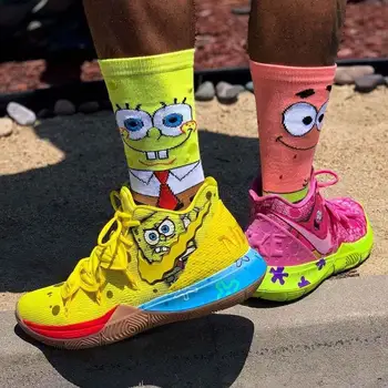 

Exempt Postage Fashion New Combed Cotton Deodorant Hip Hop Women Men Socks Cartoon Couple Funny Happy Socks