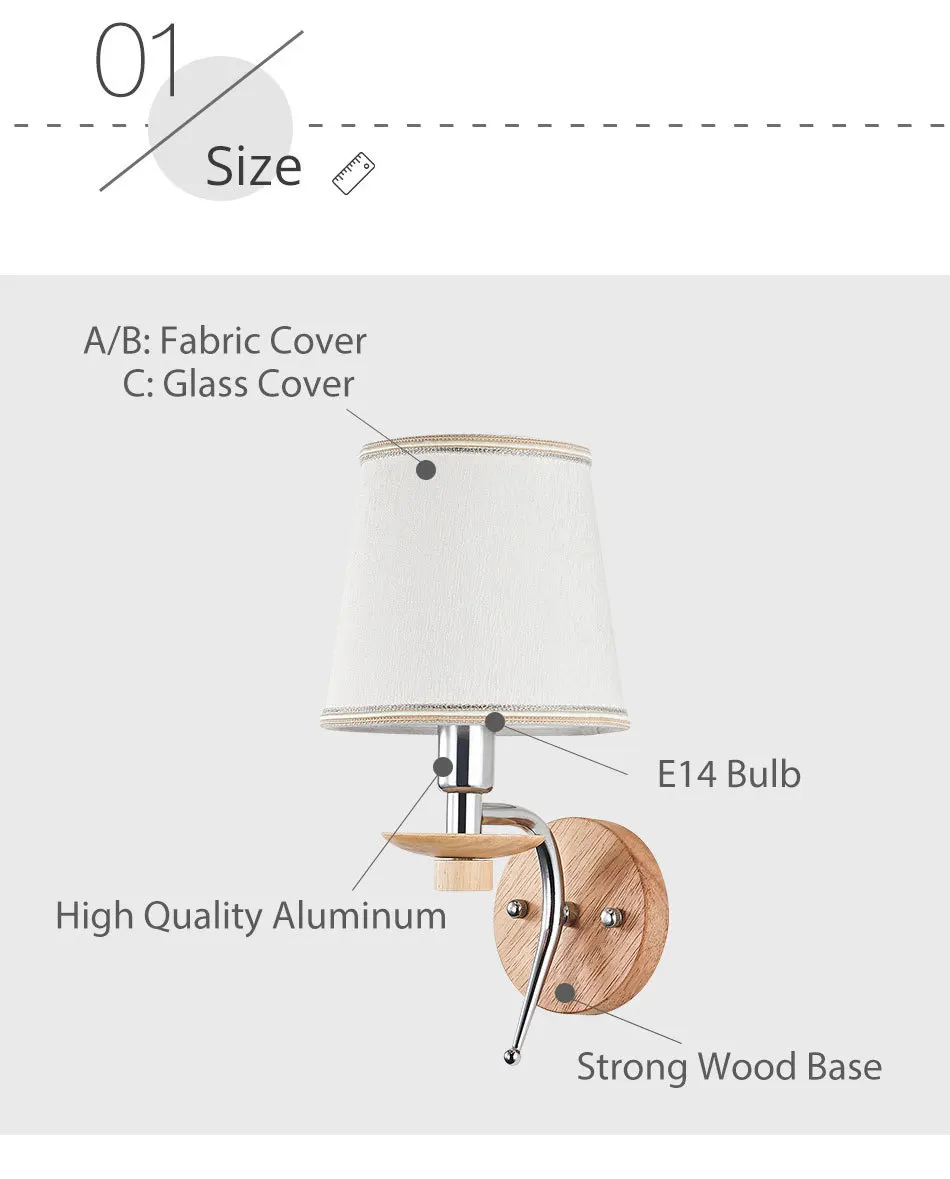 Modern Glass LED Home Wall Lamp E14 Bulb Sconce Hotel Bedroom Living Room Fixtures Stair Wall Light Indoor Night Lighting (8)