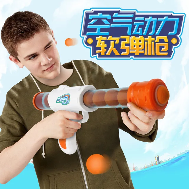 

Children's toy gun air-powered soft bullet guns to launch EVA soft bullet pistol interactive toys