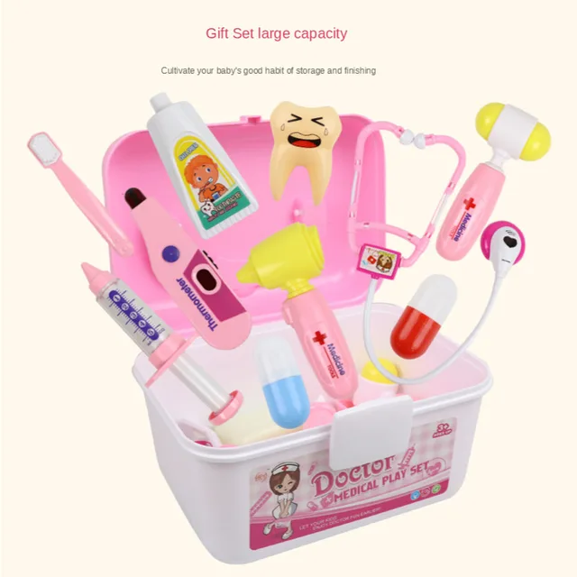 Kids Doctor Toys Role Playing Games Set Dentist Toys Hospital Pretend Play Medical Kit Nurse Bag Toys For Children Best Gift 5