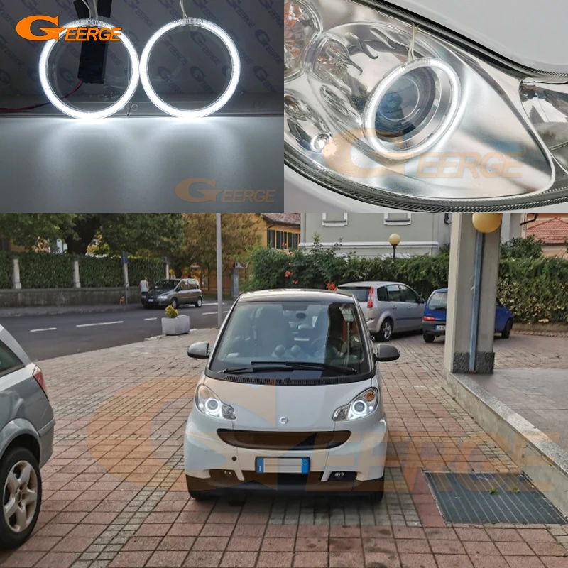 

Excellent Quality Ultrabright headlight illumination CCFL Angel Eyes kit For Smart Fortwo W451 2007-2014 Halo Ring angel eyes