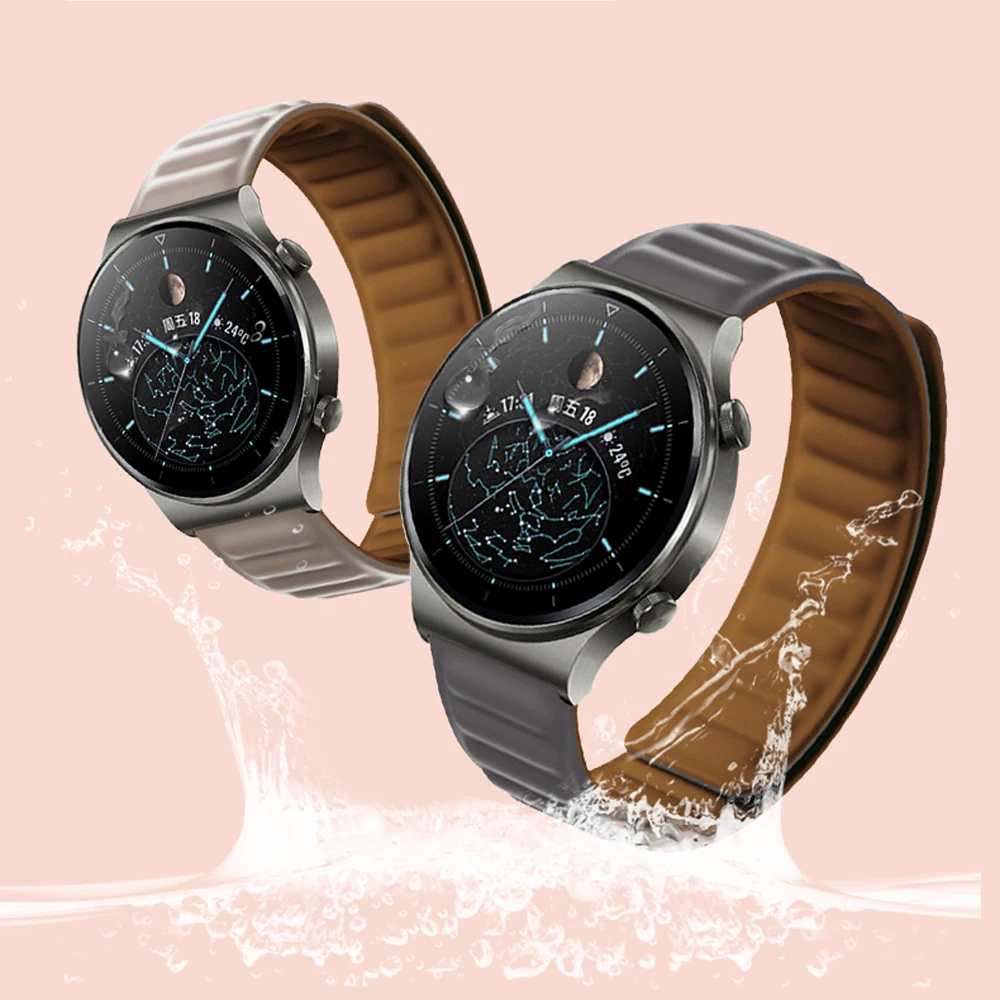 Фото Ремешок силиконовый для Samsung Galaxy watch 5/6/pro Active 2/3/46/42 мм/S3/Huawei GT-2-Pro, браслет для Galaxy 4 44 мм 40 мм, 20 мм 22 мм №4