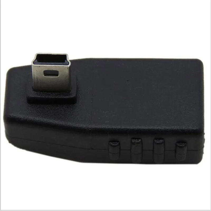 Для автомобильных MP3 MP4 планшетов, телефонов, u-диск, мини-usb, 5-контактный штекер, USB, женский, 90 градусов, конвертер, соединитель, синхронизация данных, адаптер OTG