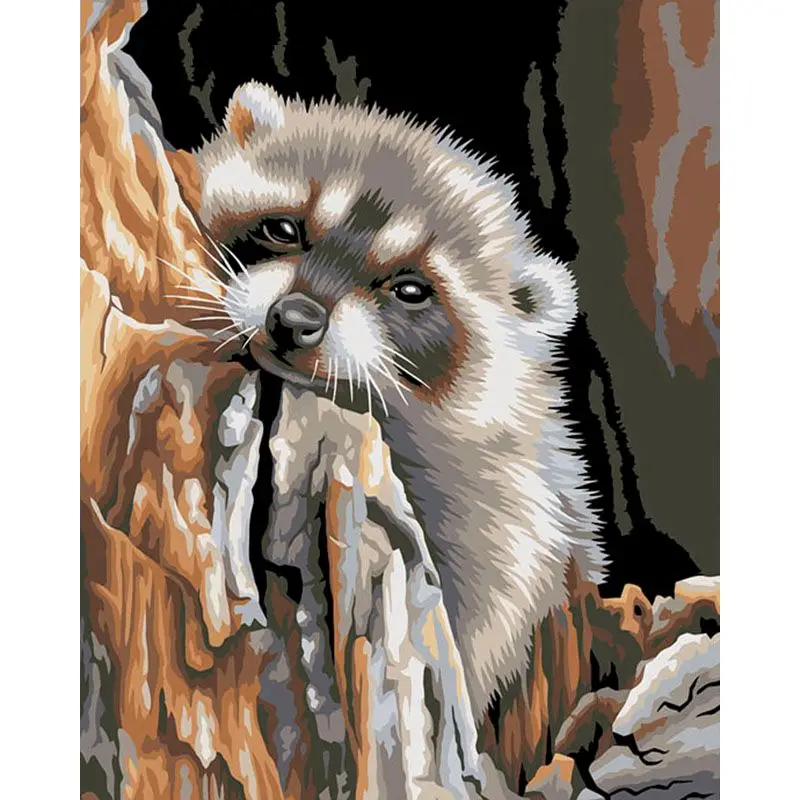

GATYZTORY DIY Sloth Animal Painting By Numbers HandPainted Oil Painting Drawing On Canvas Unique Gift Home Decoration