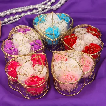 

Romantic Flavor Random Heart Scented Bath Body Petal Rose Flower Soap For Bath Fun Wedding Decoration Best Gift