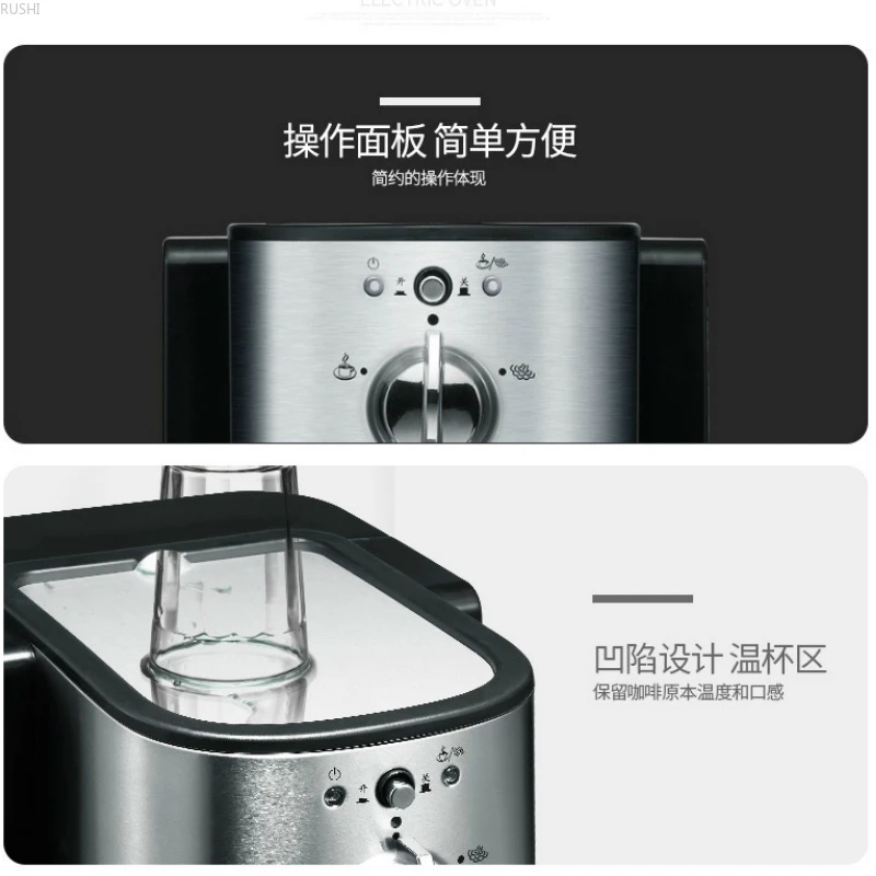 50HZ 220V Semi Automatic Coffee Machine Milk Frother Espresso Machine Espresso Cups Espresso Coffee Maker