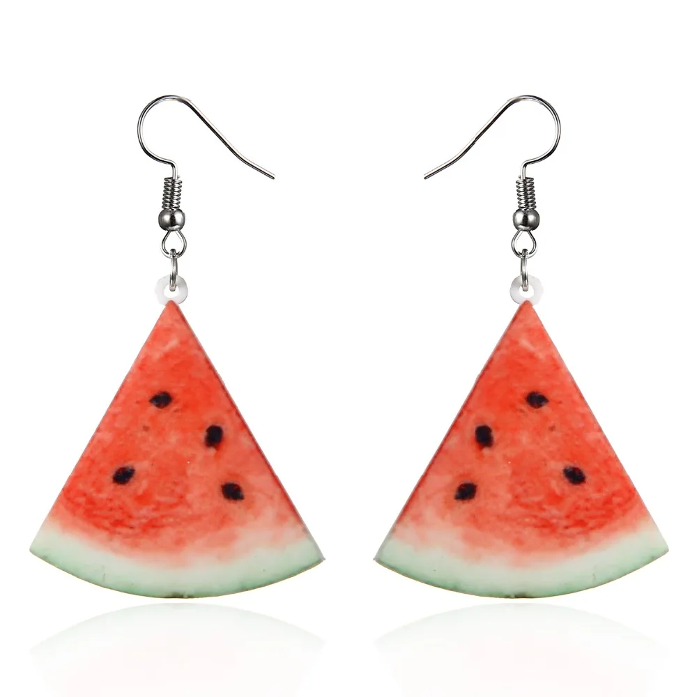 Neue Niedliche Obst-Ohrringe für Damen: Erdbeere, Ananas, Tomate, Kiwi, Orange, Gurke, Wassermelone, Apfel - Zarte Frucht-Ohrringe – Detail 7