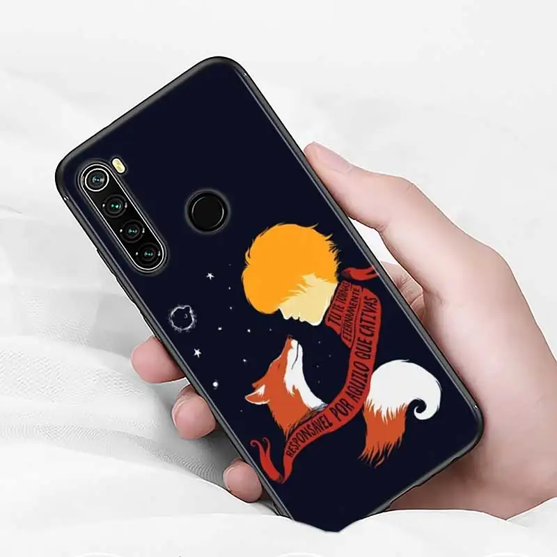 Black Cover for Xiaomi Redmi Note 9 8 7 6 Pro Shell Cute little prince for Redmi Note 5 Pro 5A 4 4X Luxury Back Case Black Cover for Xiaomi Redmi Note 9 8 7 6 Pro Shell Cute little prince for Redmi Note 5 Pro 5A 4 4X Luxury Back Case
