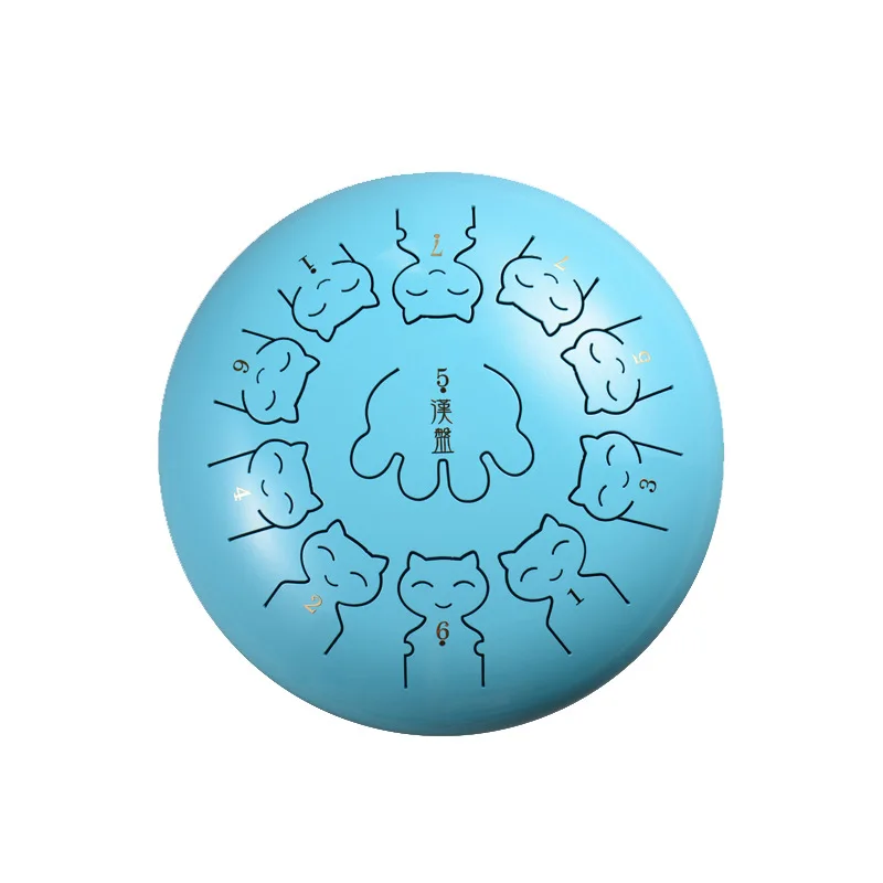 

Fashion cartoon empty drum meow meow drum rabbit rabbit drum wordless drum color empty drum steel tongue drum 12 inches