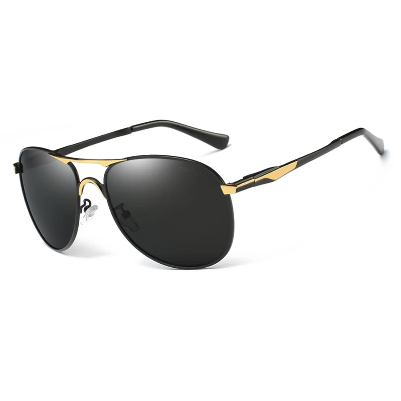 A75 солнцезащитные очки мужские Поляризованные брендовые классические металлические очки пилота для женщин коричневые линзы модный стиль UV400 Gafas De Sol - Цвет линз: A75-GOLD