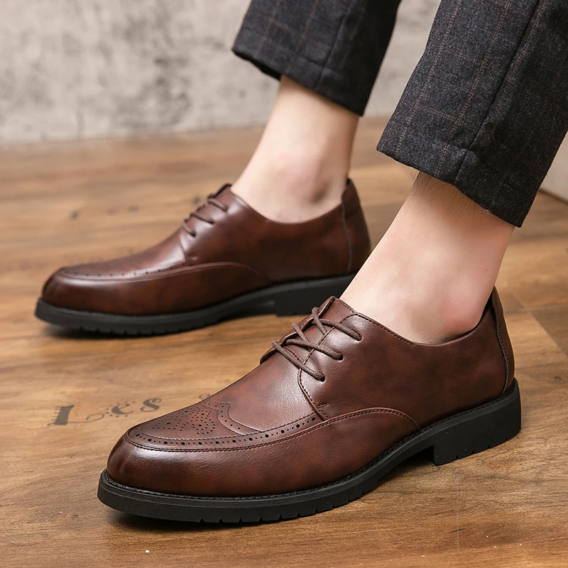 brogue slip on shoes