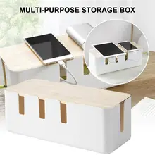Cable Storage Box Power Strip Wire Case Anti Dust Charger Socket Organizer Network Line Storage Bin Charger Wire Management power cord wire centralized storage box green