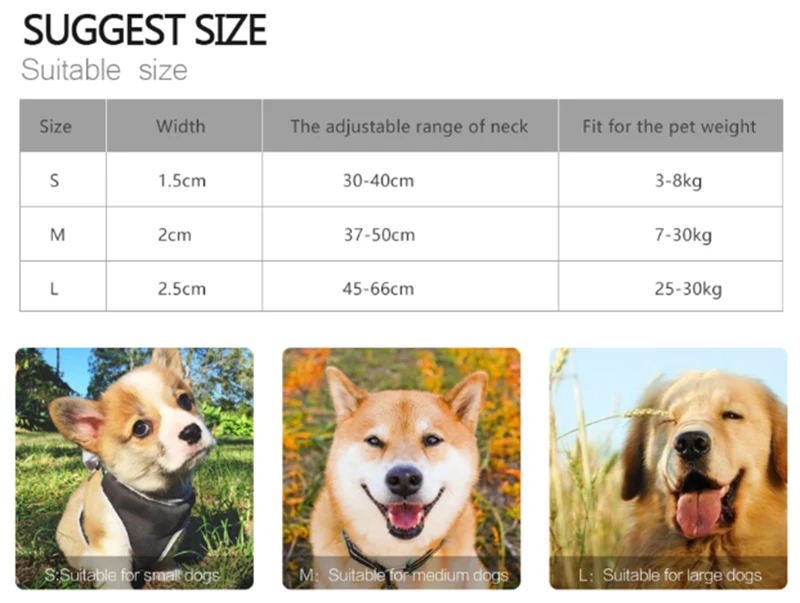dog collar size