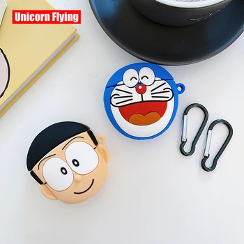 

LinXiang Japanese Anime 3D Cute Lovely Doraemons Nobita Nobi Bluetooth Earphone Silicone Protective Case For Apple Airpods 1 2