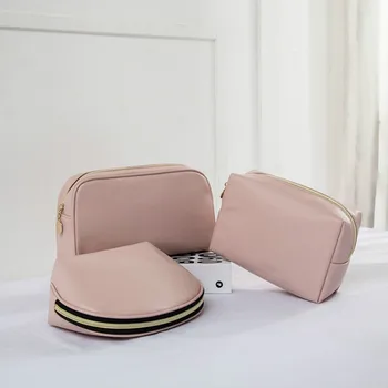

Fashion PU Cosmetic Bag Portable Travel Toiletry Bag Waterproof Makeup Bags Simple Leather Beauty Case Storage Organizer Pouch