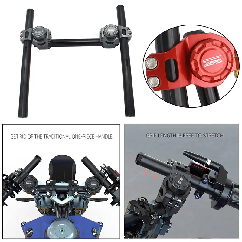 SEMSPEED мотоцикл 22 мм 28 руль для Kawasaki Ninja 250 400 Z650 Z900 ZX-6R 10R GTR1400 VERSYS ER6N отдельные ручки |