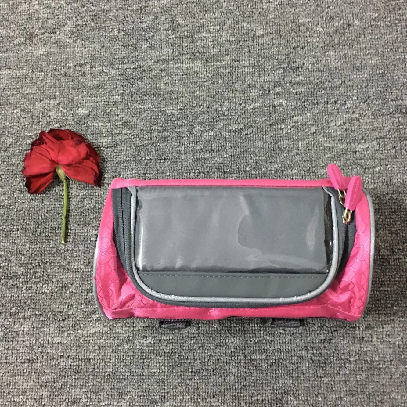 Rose Red Стиль, сумка для руля велосипеда, сумки для велосипеда с сенсорным экраном, сумка для мобильного телефона, аксессуары для горного велосипеда, сумка для багажа - Цвет: Rose Red