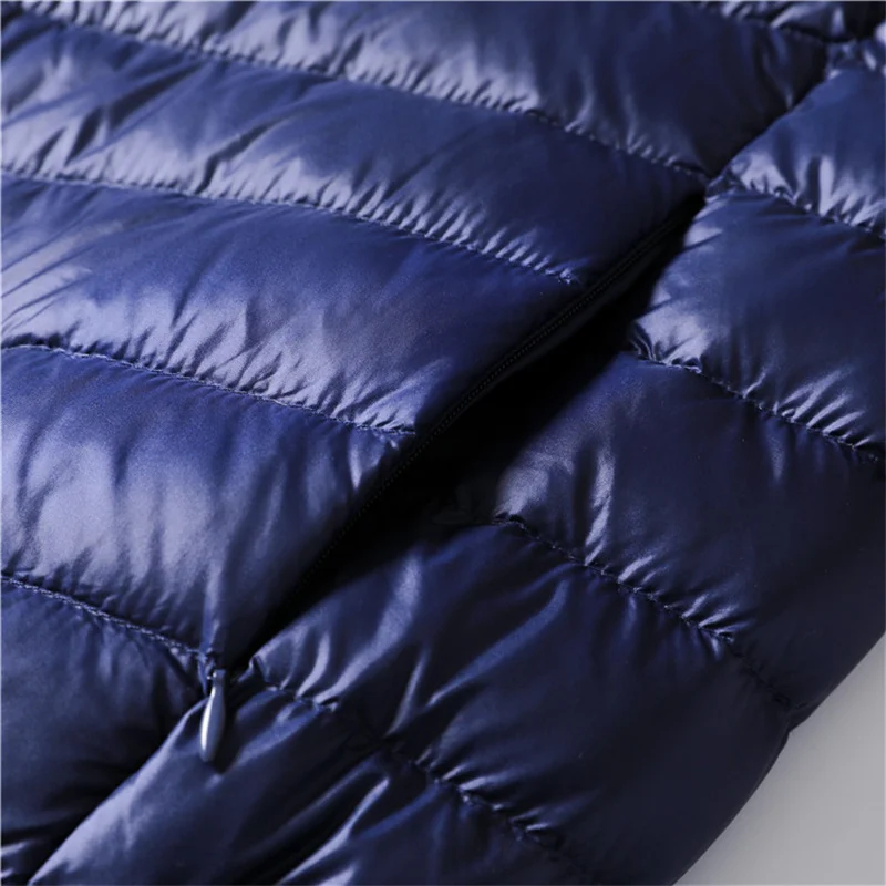Men Down Jacket Autumn winter Ultra Lightweight Packable 90% Windproof Hooded Waterproof Down Coat Large Size Men Jackets