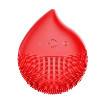 

Silicone Cleansing Instrument Electric Waterproof Face Cleaner Red Face Clean Electric Cleansing Instrument