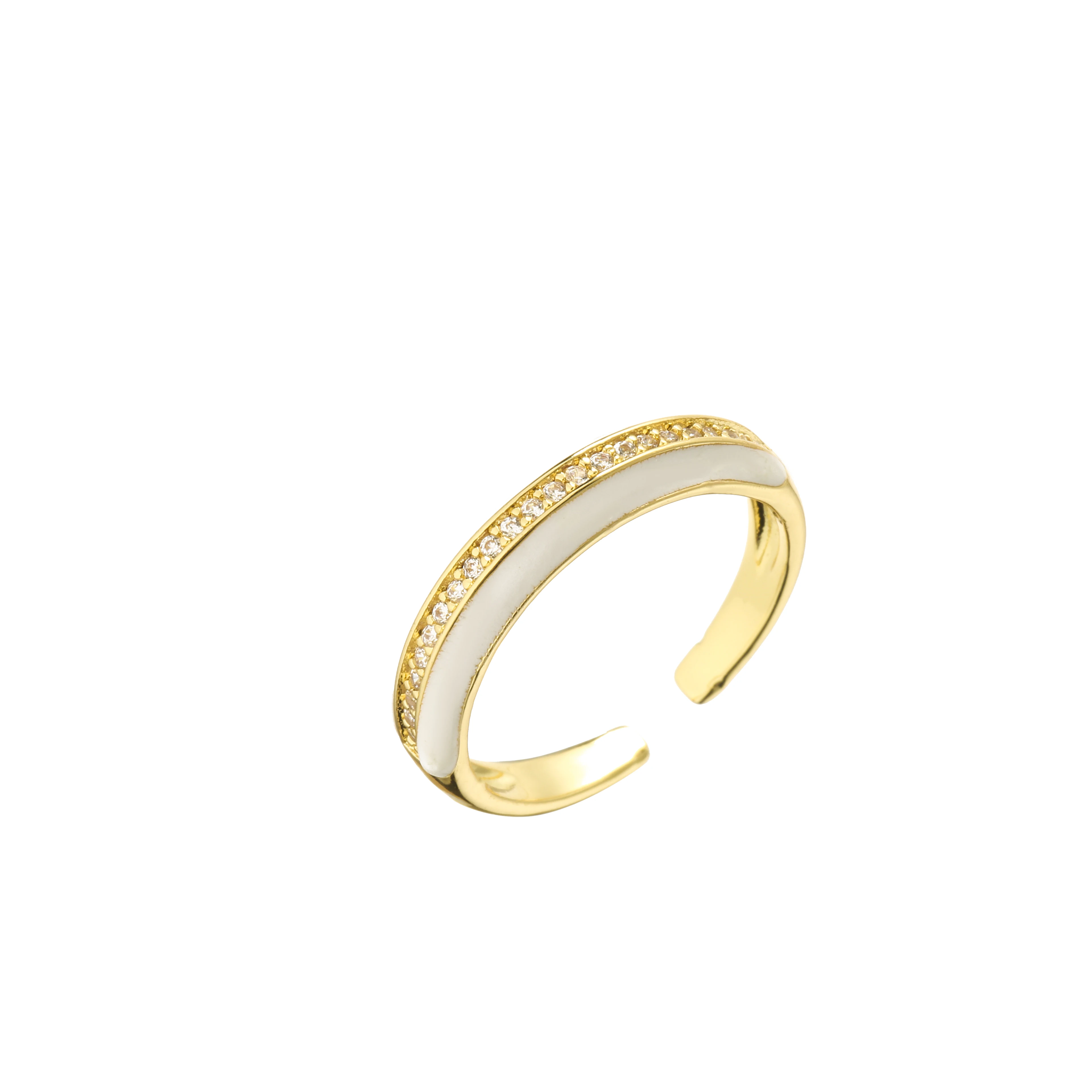 18K Gold Plated Multi-Color Rainbow Drip Ring