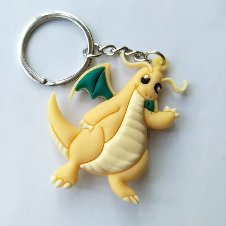 3 Мультфильм Покемон брелок ПВХ брелок Пикачу Бульбазавр Ponyta Dragonite Squirtle Jigglypuff Милый Забавный аниме брелок чавейру - Цвет: 3
