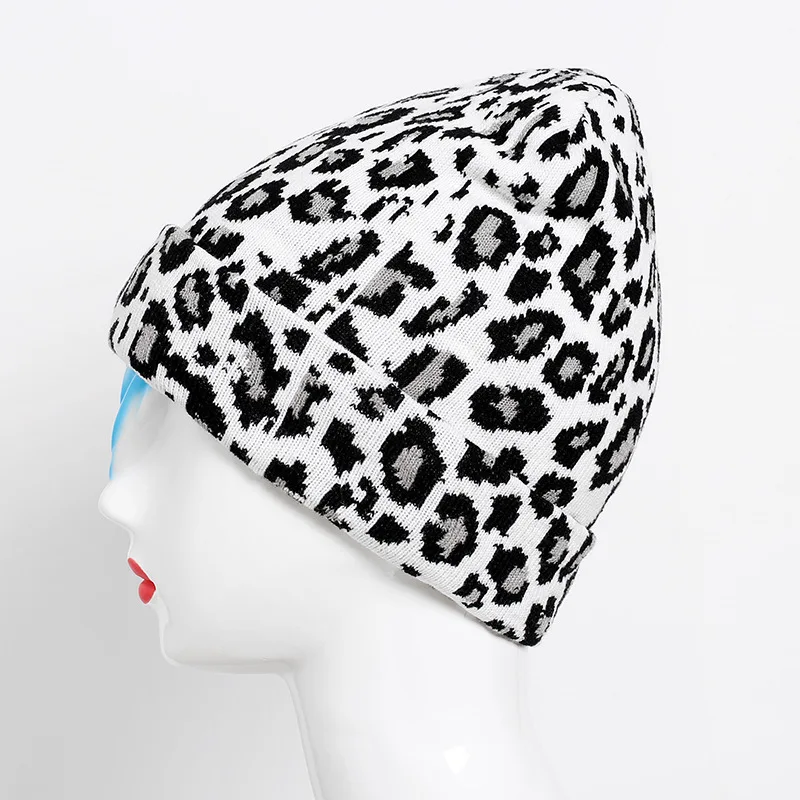 CUHAKCI Leopard Skullies модные вязаные шапочки для взрослых теплая шапка женская зимняя шапка вязаная шляпка высокого качества толстые вязаные шерстяные шапки