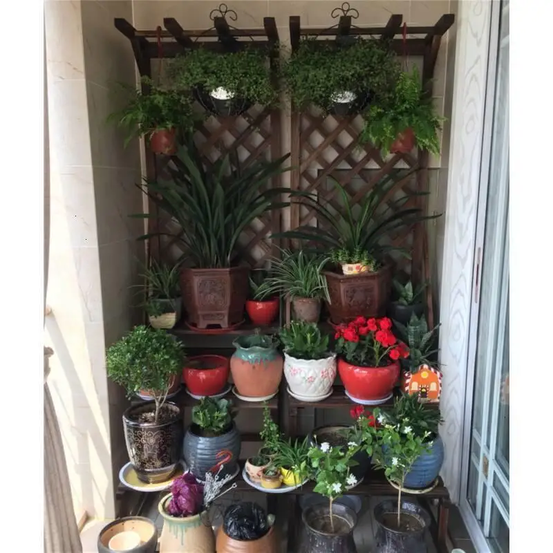 For Plantenstandaard Mueble Para Plantas Terraza Balkon Indoor Pot Stand Dekoration Rack Stojak Na Kwiaty Flower Plant Shelf