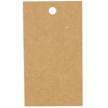 

Cards 200-Pack Earring Card Holder, Earring Display Cards For Ear Studs, Earrings, Kraft Color, 3.5 X 2 Inches