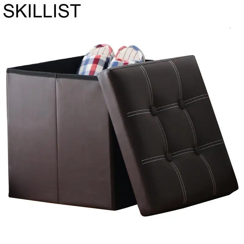 Винтажный стул для ног Kruk Mueble Escalera Puf Asiento Plegable Madeira Krukje Pouffe из искусственной кожи |