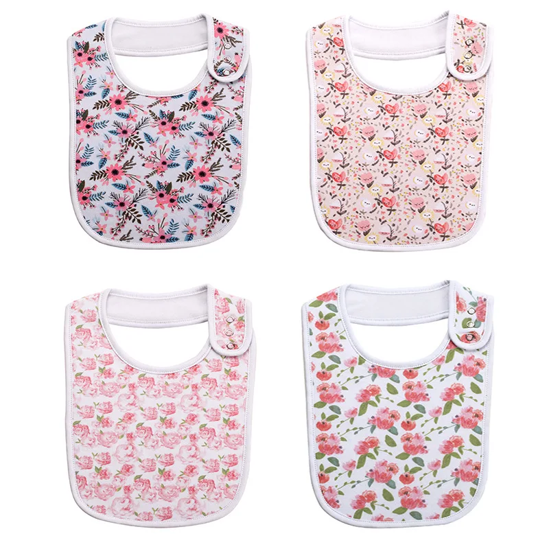 

Europe And America Infant Cotton Bibs INS Hot Selling Digital Printing Baby Double Layer Triangular Binder Baby Bibs