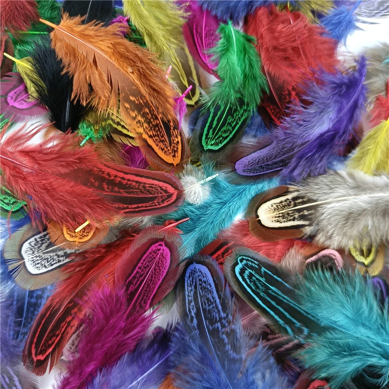 Pheasant Feathers 20Pcs/Lot Colorful Pheasant Feathers 3-7cm for Crafts Jewelry Creation Handicraft Accessories