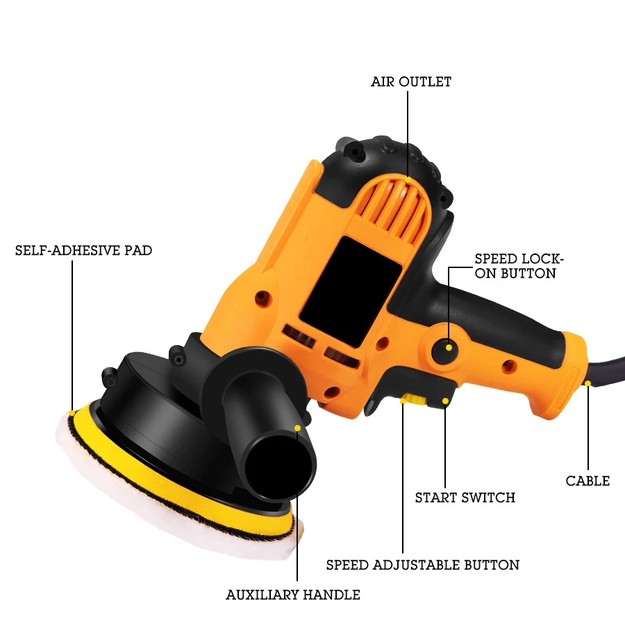 

700W Car Polisher Waxing Sanding Polishing Machine Set Home Marble Tile Repair Polishing machine for home tools Parts 2019