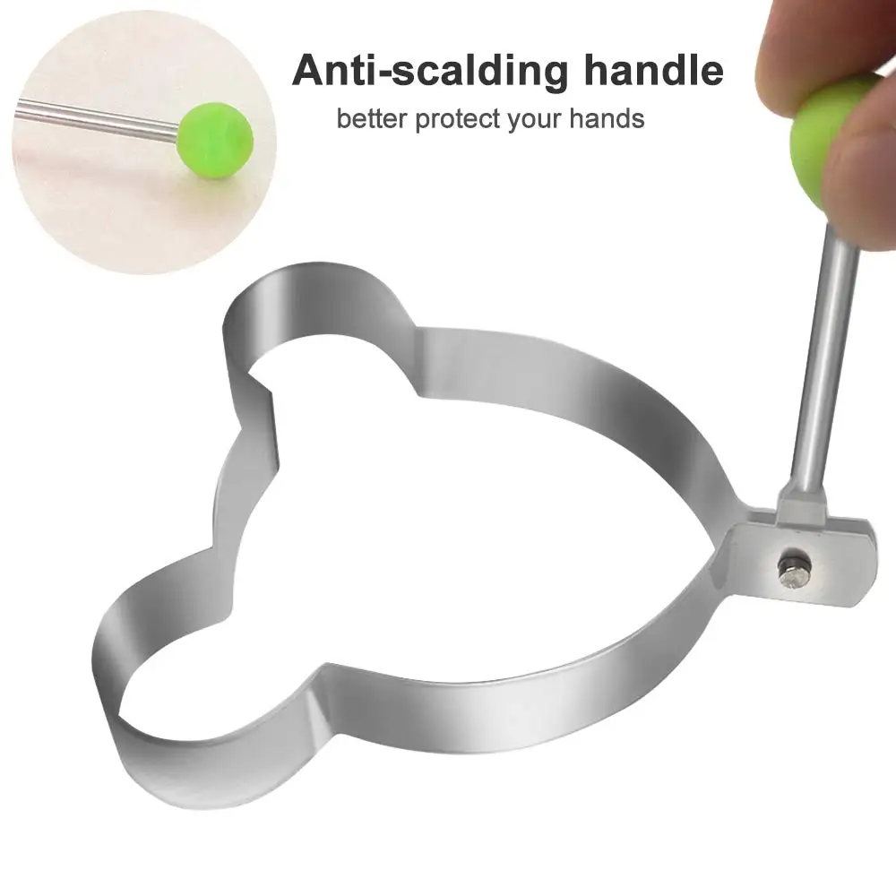 Hot Fried Egg Pancake shaper Stainless Steel Shaper Fried Egg Pancake Ring Circle Mold Heart Shape Kitchen Egg Cooking Tool