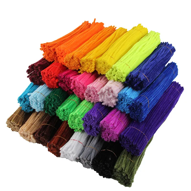 100pcs 30cm Chenille Stems Pipe Cleaners Kids Educational Toy DIY Craft Supplies
