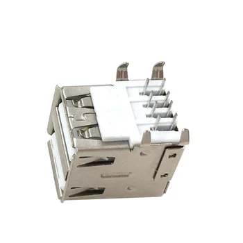 

200pcs USB A Type Female Socket Connector White 2to1 Set for Data Connection Interface Charging
