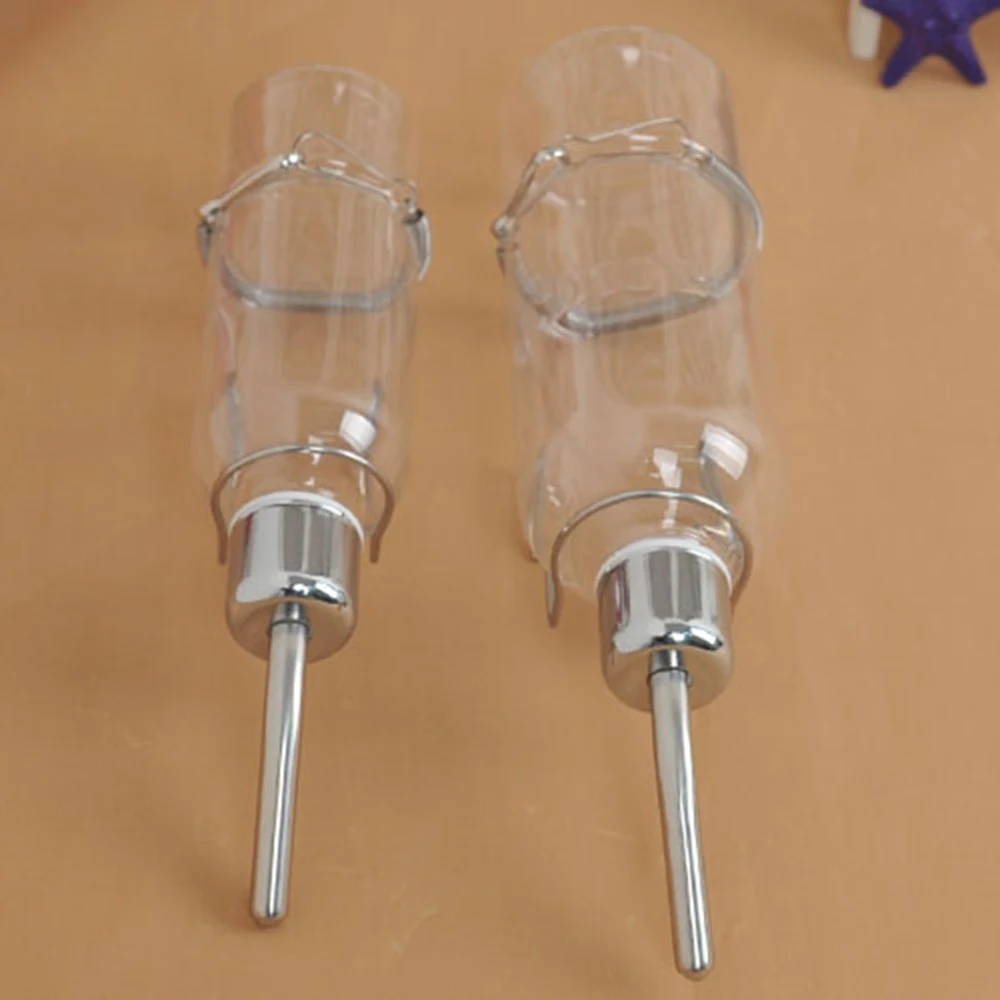 Bird Parrot Feeders Drinker Automatic Feeding Water Bottle With Stainless Steel Ball Nipple Bird Cage Water Feeding Supplies