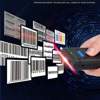 

2020 Mini Barcode Scanner USB Wired/Bluetooth/ 2.4G Wireless 1D 2D 3D PDF 2877 Bar code for iPad iPhone Android Tablets PC
