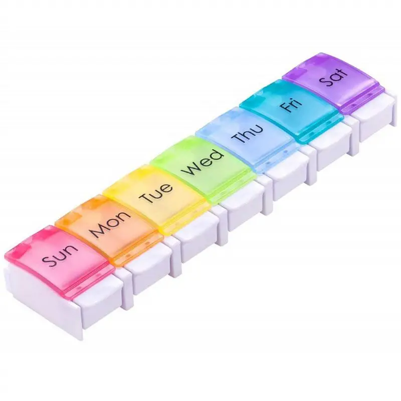 Portable Medicine Weekly Storage Pill 7 Day Tablet Sorter Box Container Case