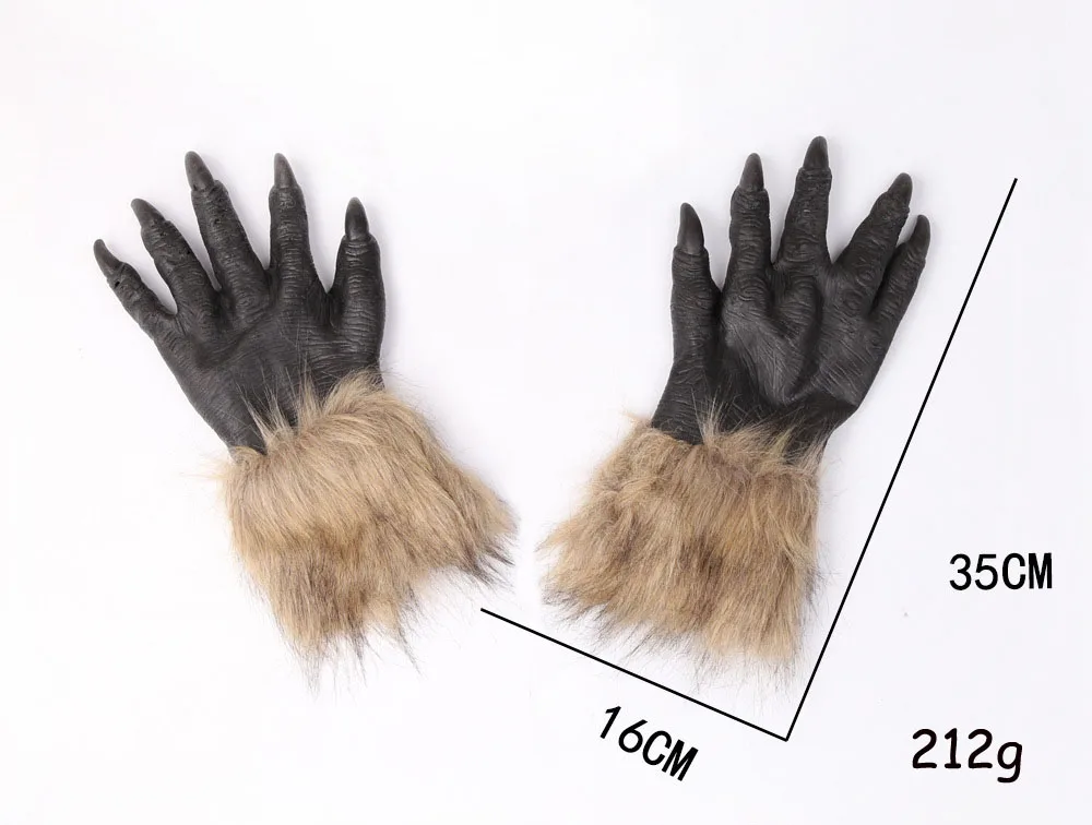 glove МАСКА ВОЛКА перчатки для Хэллоуина Маска платье аксессуары головной убор для Hollween косплей реквизит нарядное платье - Цвет: glove