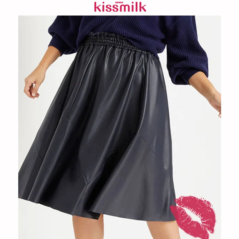 

Kiss Milk Simple Western Style Large Size Skirt Versatile High-waisted Flared Skirt