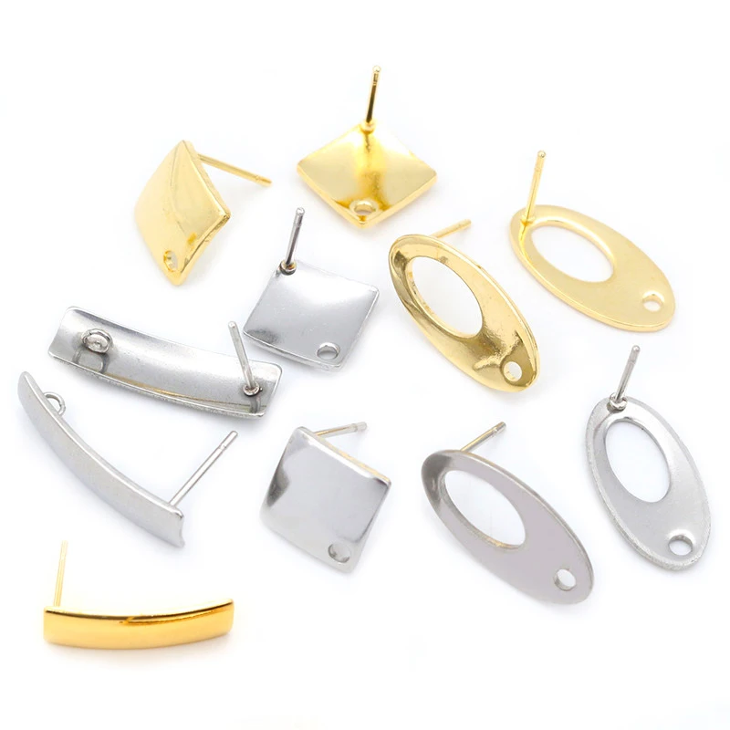 20pcs/Lot 316 Stainless Steel Geometric Polygonal Earring Stud Earring