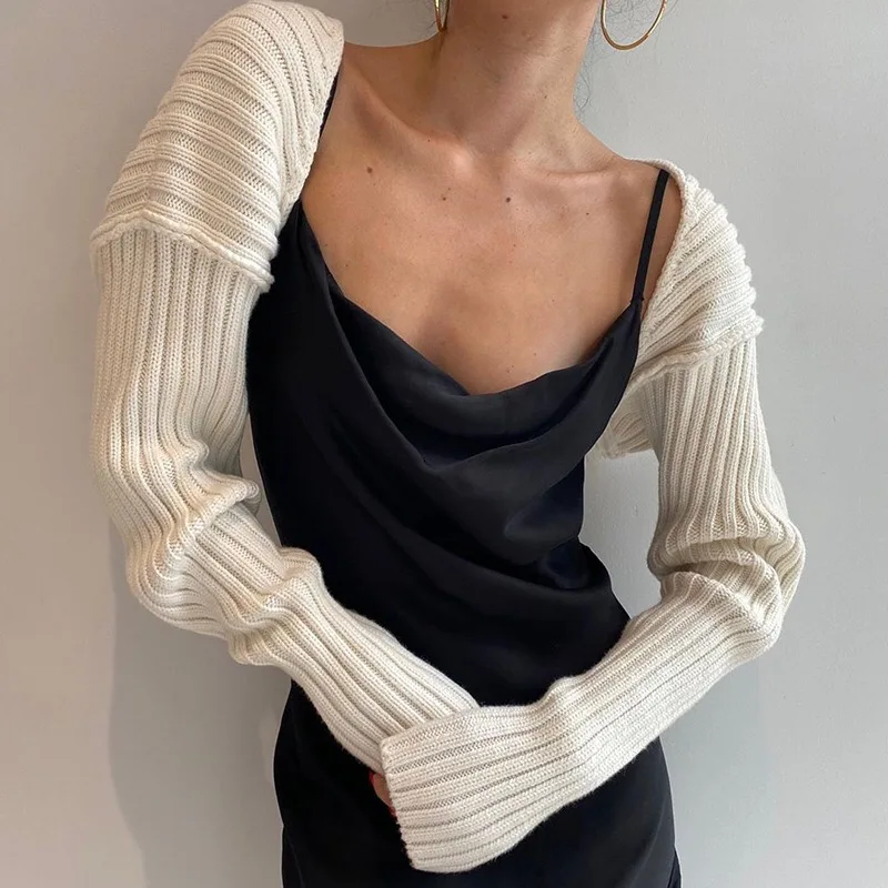 Long Sleeve Knitted Crop Short Cardigan Women High Street Sexy Outerwear 2020 Winter Female White Casual Cardigan Brand Design brown cardigan