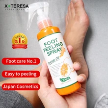 Espray para Peeling de pies, Cosméticos japoneses, Natural esencia de naranja, para pedicura, mascarilla exfoliante de piel muerta para manos, blanqueador, herramienta de cuidado de la PIE de bebé