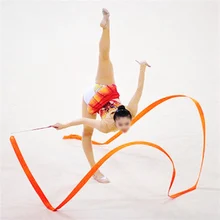 2 м/4 м профессиональные разноцветные гимнастические ленты танцевальная лента ритмический гимнастический костюм стример скручивание стержень палка для тренировок в спортзале