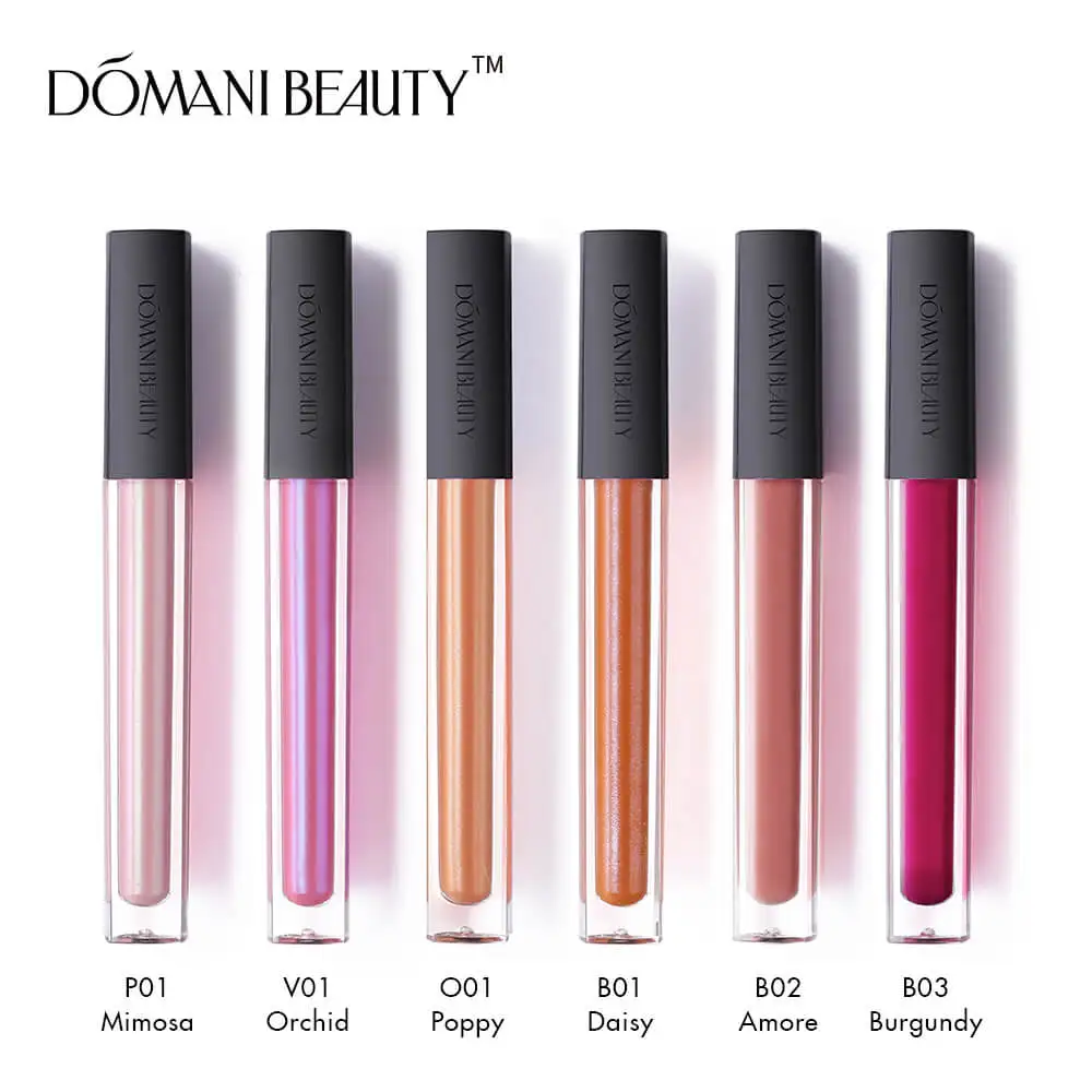 

DOMANI BEAUTY Lip Strobe Metallic Lip Gloss Glass-shine finish Hydrate and nourish the lips Professional lipstick makeup