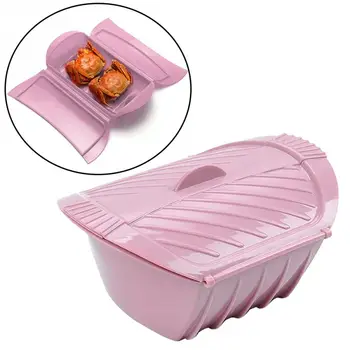 

Home Kitchen Microwavable Steam Case Flexible Cookware Cooking Seafood With Lid Bowl Solid Heat Resistant Soft Silicone