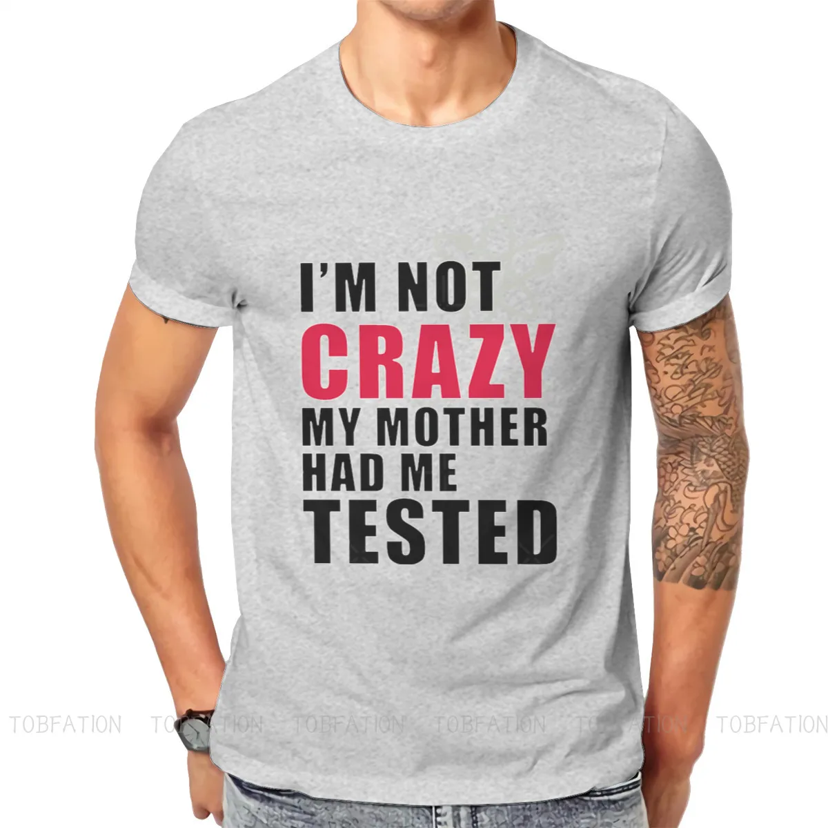 Maglietta Uomo Sheldon: 'I'm Not Crazy My Mother Had Me Tested' - Ispirata A Sheldon Cooper, 100% Cotone, Made In Italy