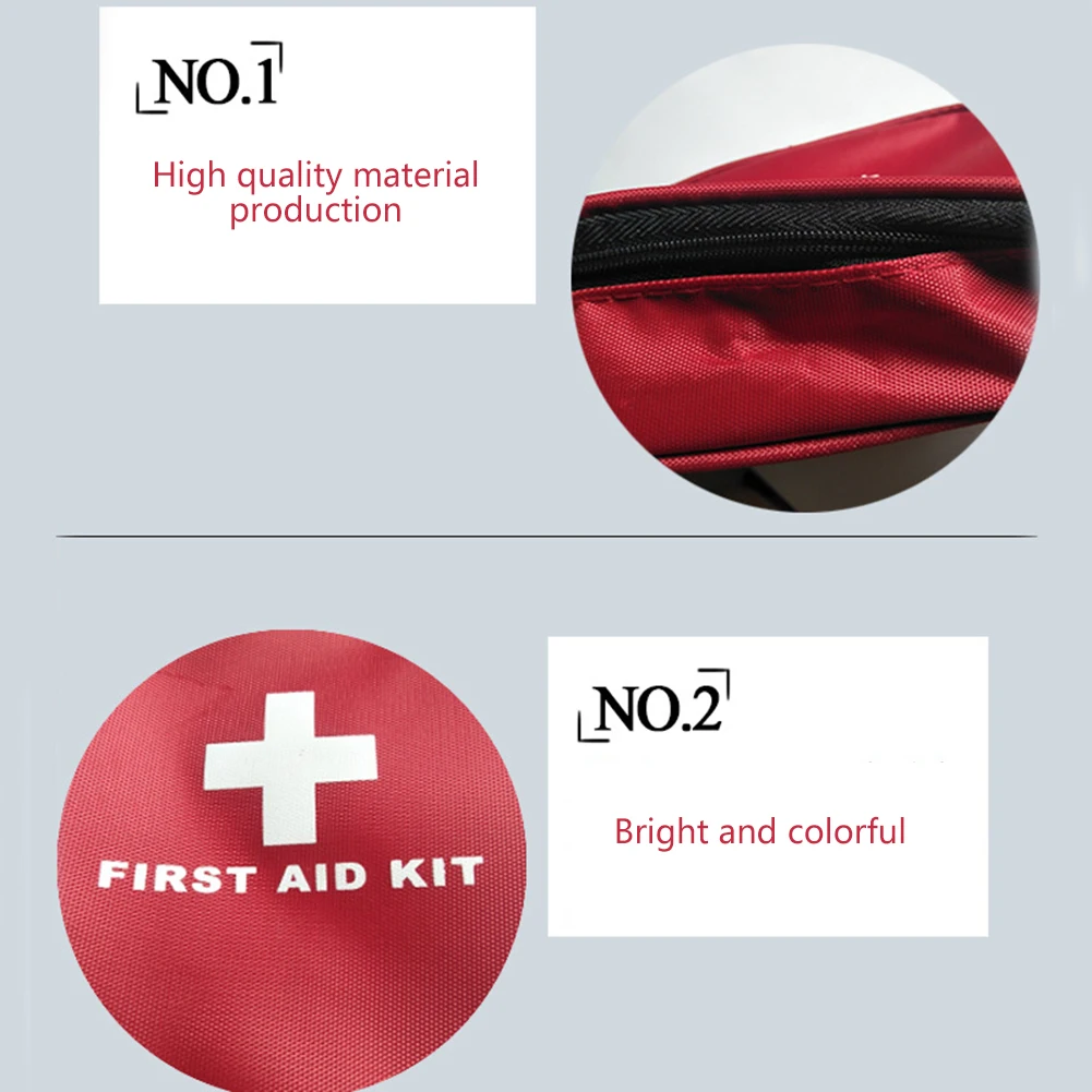 

Portable First Aid Kit Bag Home Emergency Medical Rescue Case Box FOU99