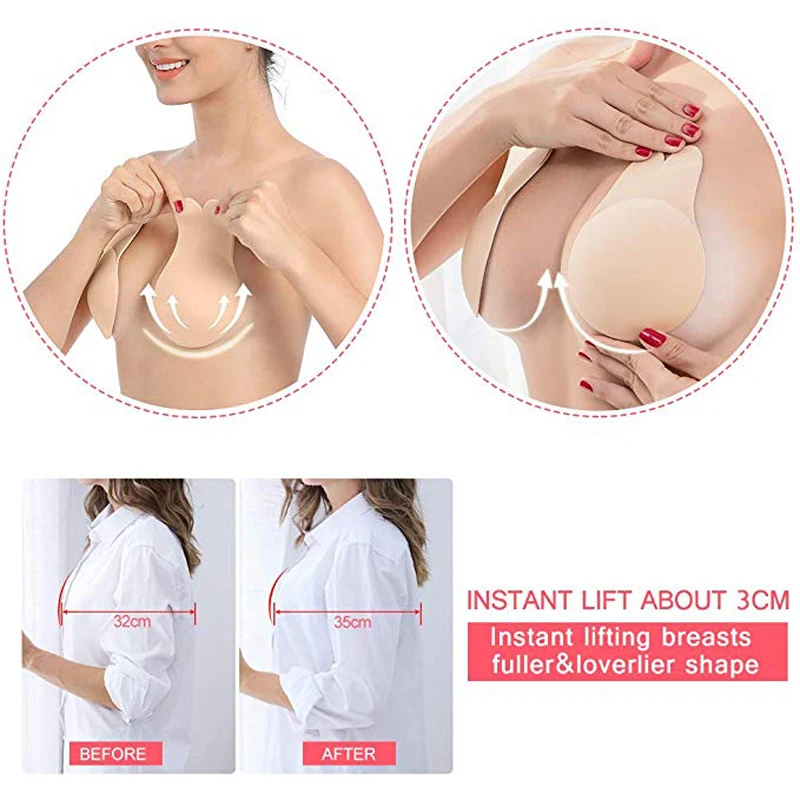 Bras For Women Strapless Instant Breast Lift Up Invisible Nipple Stickers  Accessories Silicone Cache Teton Push Up Bra Backless